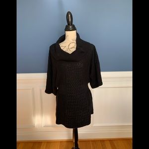 Style & Co Black Cowl Neck Tunic Sweater